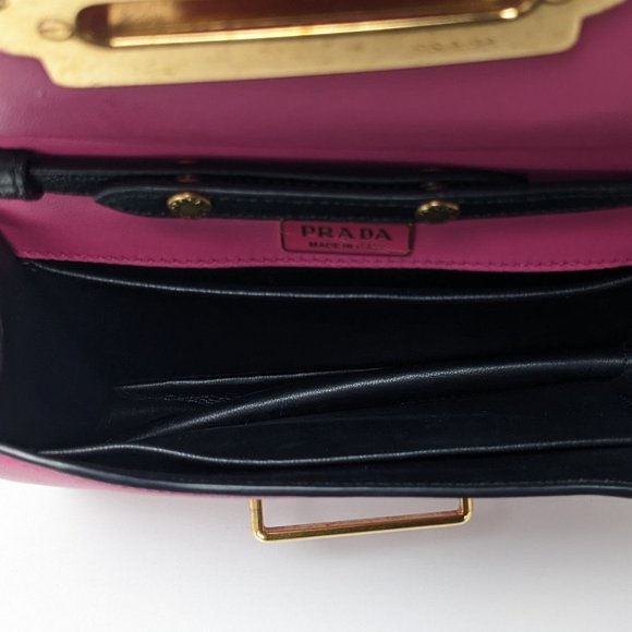 Prada Dark Pink Leather Astrology Small Cahier Crossbody Bag - Picture 3 of 10